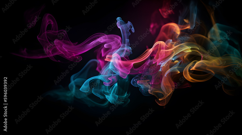 Fototapeta premium Abstract Colors Smoke as Wallpaper. created with Generative AI