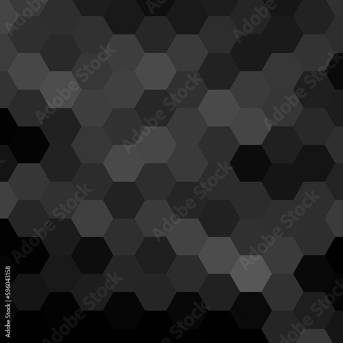 Dark gray hexagonal texture tech background, black, 3d rendering illustration. eps 10