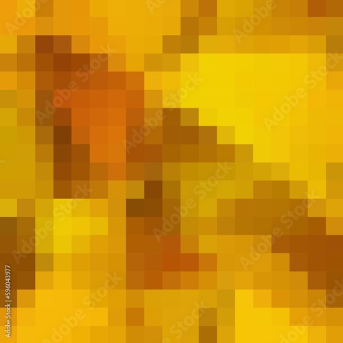 Golden pixel background. polygonal style. Abstract vector illustration. eps 10