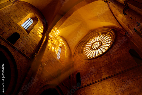 light games in ancient stone vaults photo