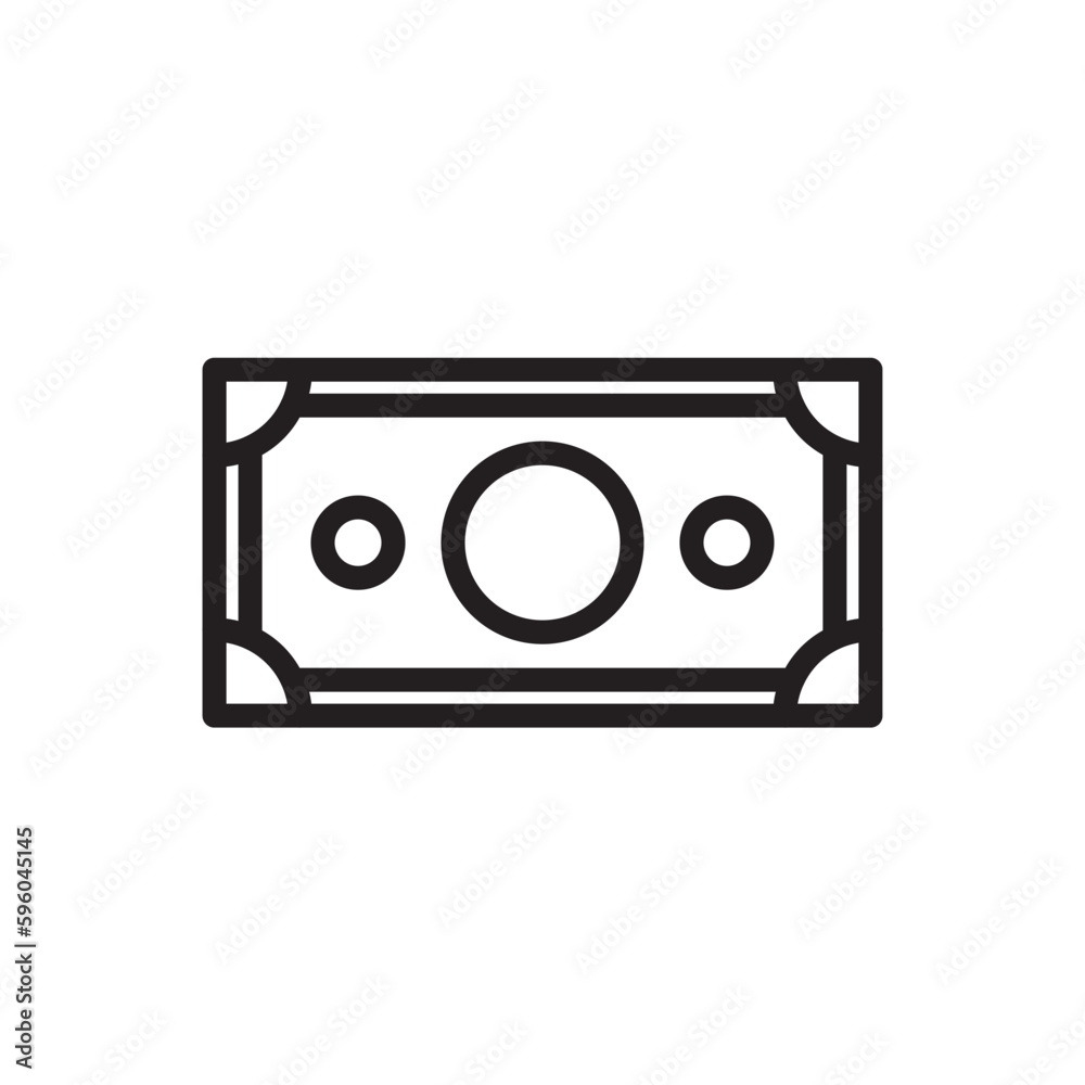 Money vector icon. Cash icon. Cash flat sign design. Money symbol. Cash outline icon. Dollar pictogram. UX UI icon