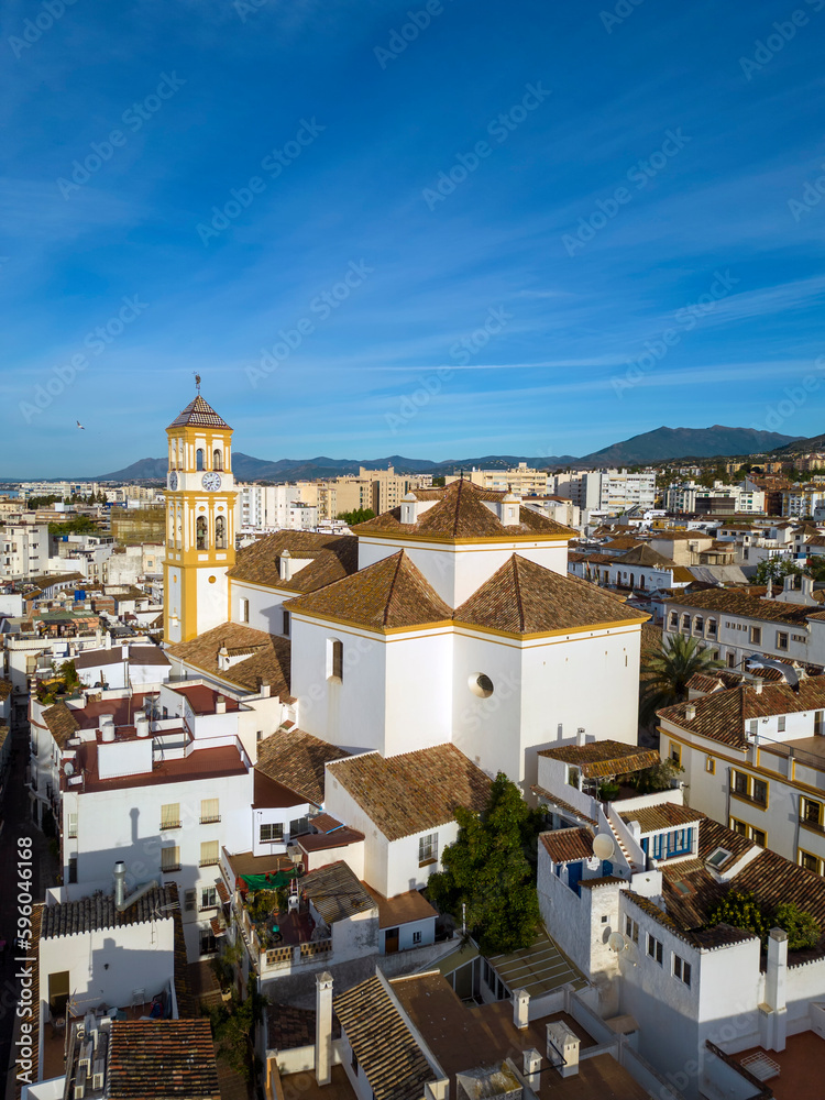 iglesia de la Encarnación en centro de la ciudad de Marbella, Andalucía