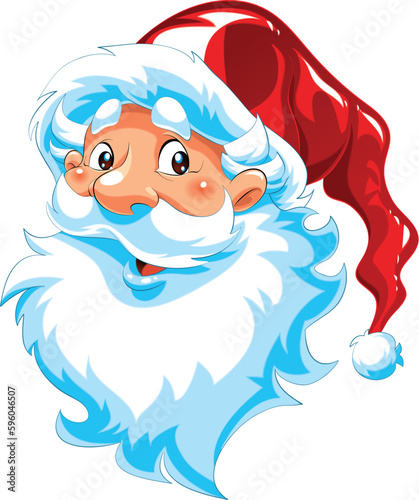 Santa Claus - portrait, cartoon and vector character