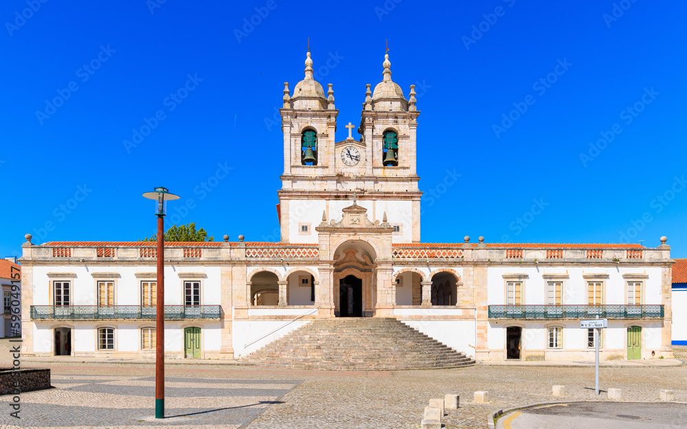 Nazare catholic church in Nazare, Portugal