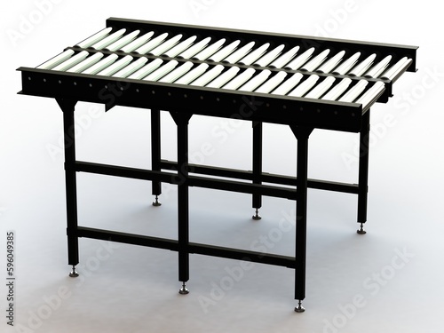 Free Roller Conveyor 3D model