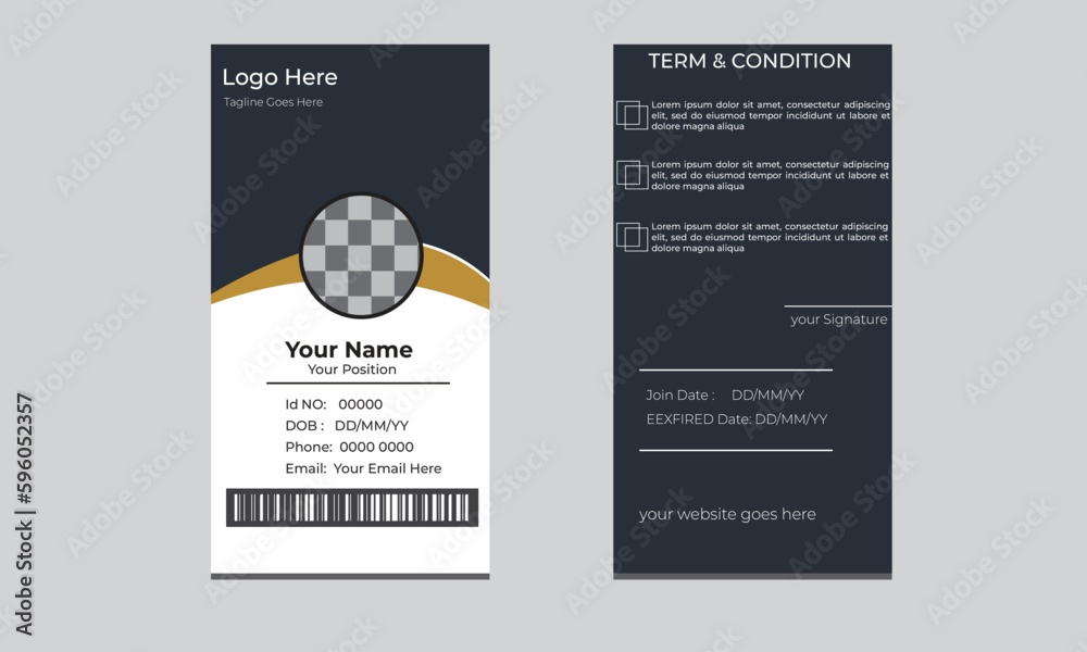 Corporate Id card design template - vector