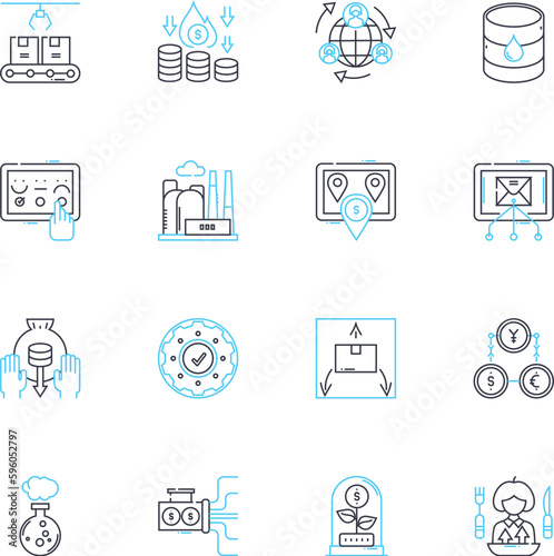 Anthropology linear icons set. Cultural, Archaeology, Linguistics, Ethnography, Folklore, Evolution, Society line vector and concept signs. Kinship,Mythology,Primatology outline illustrations photo