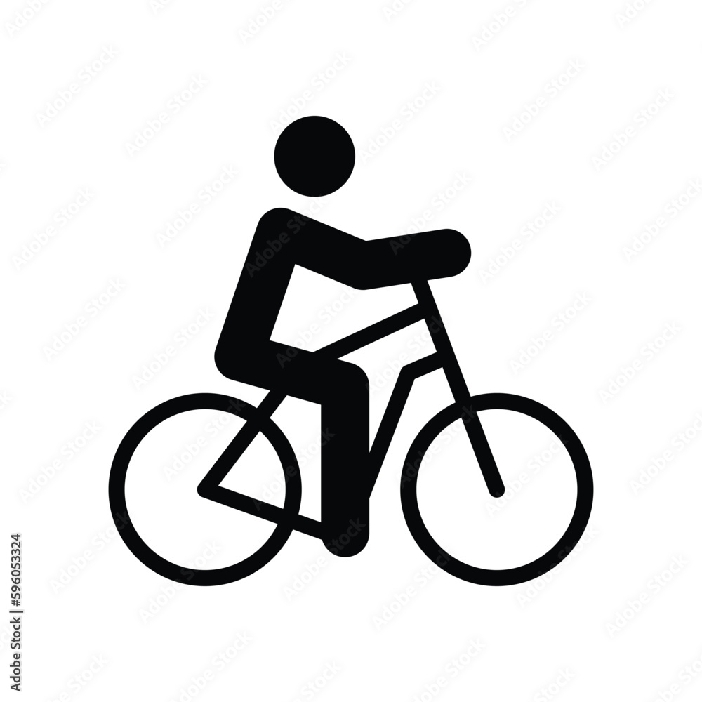 Bicycle vector icon. Bicycle flat sign design. Bicycle symbol pictogram. UX UI icon. Man on bicycle icon Bicycle vector icon. Bicycle flat sign design. Bicycle symbol pictogram. UX UI icon. Man on bicycle icon
