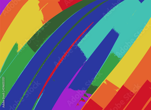 An abstract rainbow background vector image.