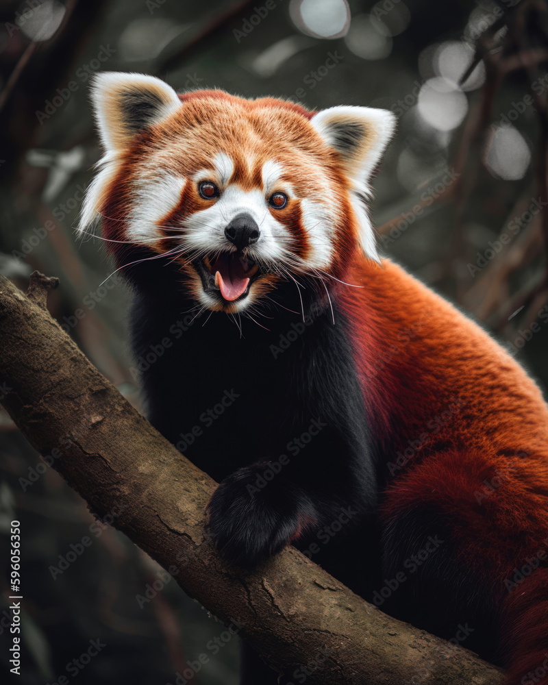 Red panda (Ailurus fulgens) in the forest Red panda (Ailurus fulgens) in the forest