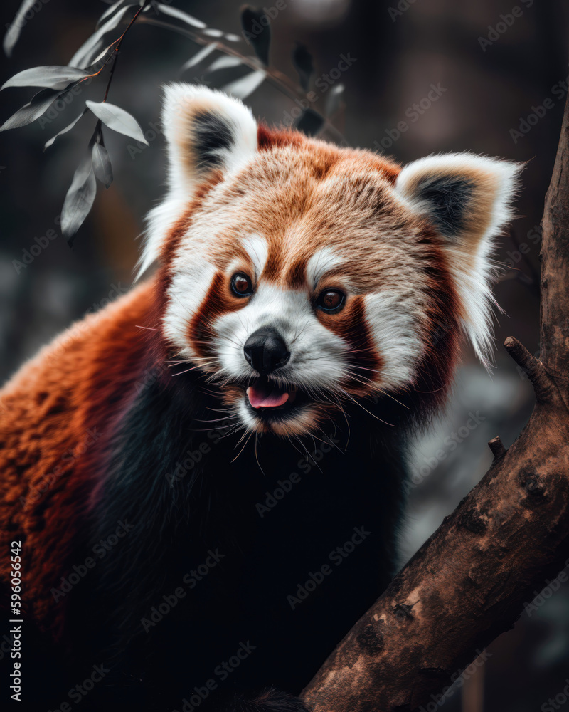 Red panda (Ailurus fulgens) in the forest Red panda (Ailurus fulgens) in the forest