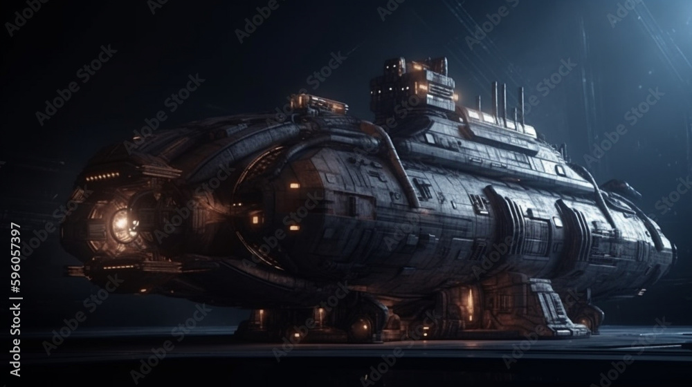 space ship. High resolution image.generative ai space ship. High resolution image.generative ai