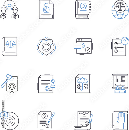 Aviation management line icons collection. Aviation, Management, Airlines, Flight, Safety, Operations, Maintenance vector and linear illustration. Planning,Logistics,Airports outline signs set