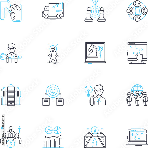 Health insurance linear icons set. Coverage, Deductible, Premiums, Copay, Policy, Benefits, Provider line vector and concept signs. Claim,Nerk,Enrollment outline illustrations