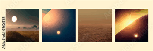 Solar system planets isolated vector illustration