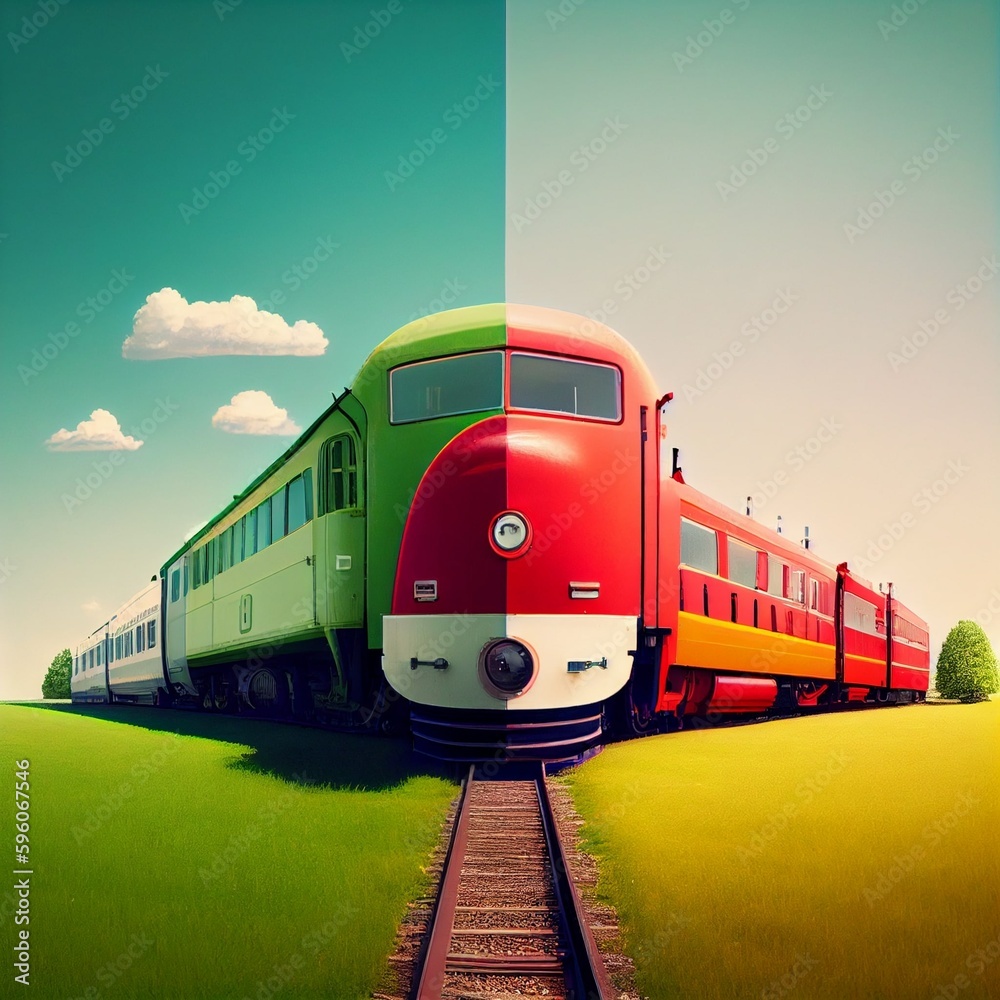 Fototapeta premium Train in motion