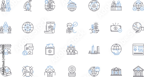 Standardization line icons collection. Uniformity, Consistency, Homogenization, Normalization, Conformity, Regulation, Systematization vector and linear illustration. Harmonization,Alignment