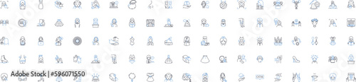 Men line icons collection. Masculine, Confident, Resilient, Ambitious, Competitive, Athletic, Adventurous vector and linear illustration. Stoic,Honorable,Chivalrous outline signs set
