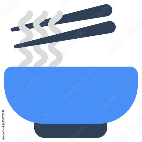 A yummy icon of noodles bowl
