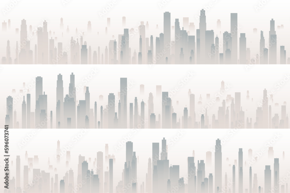 Set horizontal building concept design Set horizontal building concept design