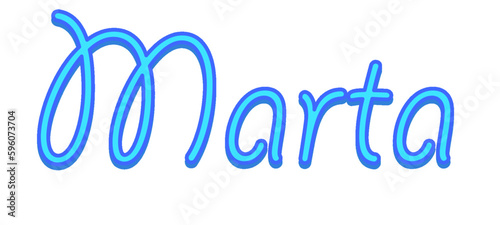 Marta - light blue color - female name - sparkles - ideal for websites, emails, presentations, greetings, banners, cards, books, t-shirt, sweatshirt, prints

