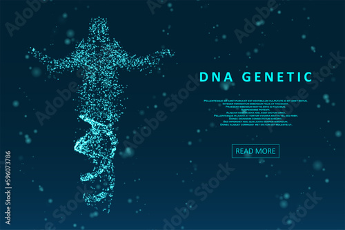 Futuristic model of human dna