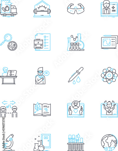 Resilience fortitude linear icons set. Endurance, Grit, Strength, Tenacity, Courage, Perseverance, Determination line vector and concept signs. Overcoming,Persistence,Steadfastness outline