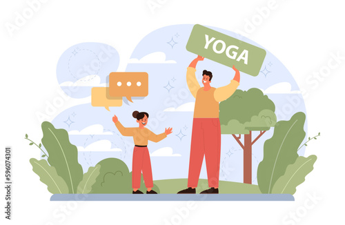Fatherhood. Dad and child spending time together, doing yoga breathing