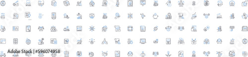 Business concept line icons collection. Strategy, Innovation, Expansion, Profitability, Sustainability, Nerking, Collaboration vector and linear illustration. Success,Entrepreneurship,Confidence
