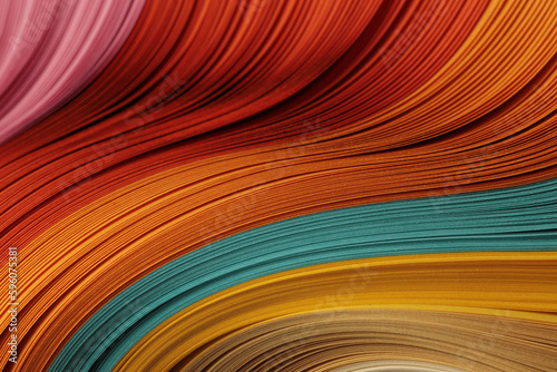 Color strip gradient wave grain paper. Abstract texture background.
