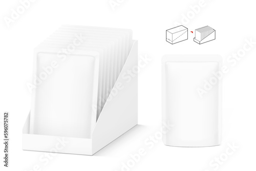 Blank open showbox mockup. Vector illustration isolated on white background. Easy to use for your product. EPS10.