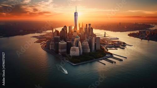 New York. Breathtaking travel destination place. Generative AI