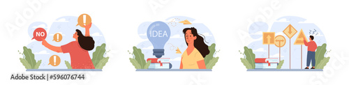 Neophobia, fear of anything new set. Fixed mindset, negative emotion