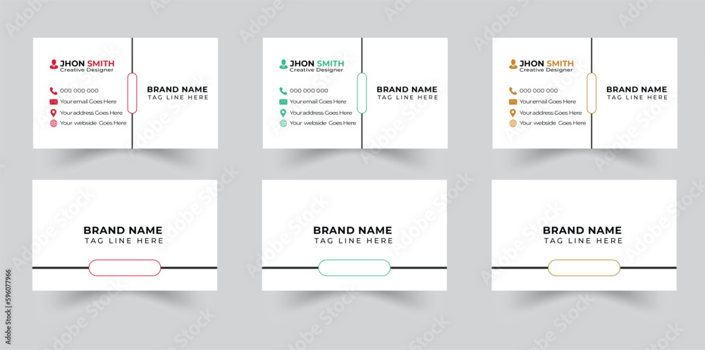 Business card design free Free vector elegant business card modern and clean professional business card template 
