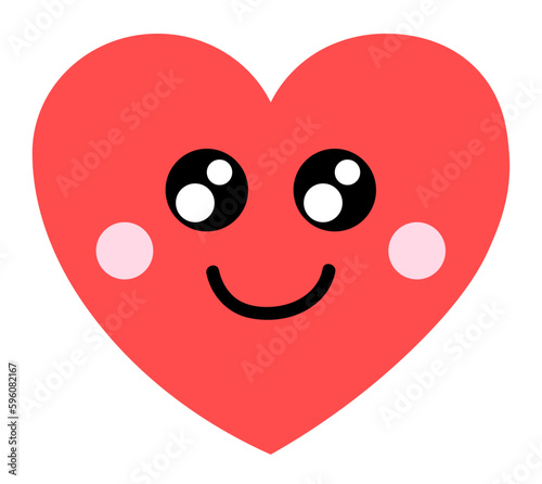 Uśmiechnięte serduszko ilustracja