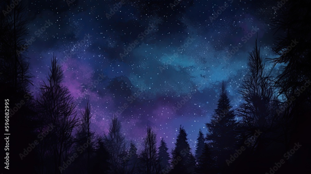 Beautiful dark and moody clouds over the forest. Generative AI Beautiful dark and moody clouds over the forest. Generative AI