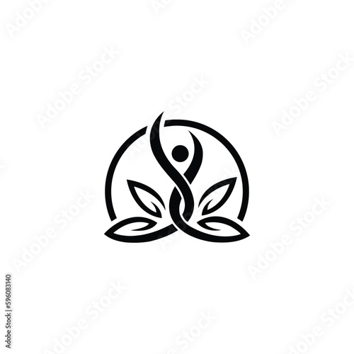 yoga health and wellness logo design