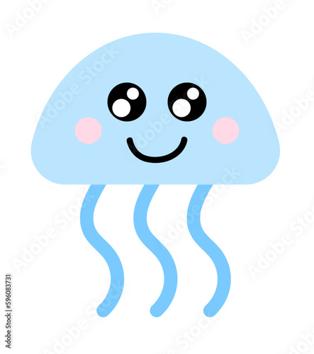 Uśmiechnięta meduza ilustracja