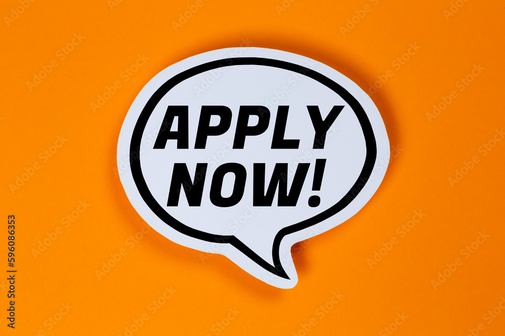 Apply now for a job jobs working recruitment employees in a speech bubble communication business concept Apply now for a job jobs working recruitment employees in a speech bubble communication business concept