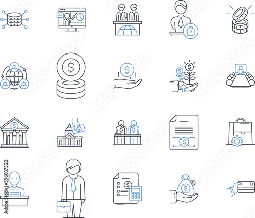 My markets line icons collection. Fashion, Beauty, Home decor, Food, Health, Wellness, Fitness vector and linear illustration. Technology,Travel,Education outline signs set