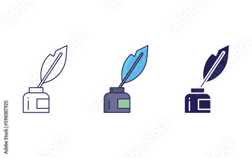 Inkwell vector icon