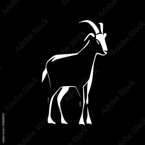 Goat - Minimalist and Flat Logo - Vector illustration