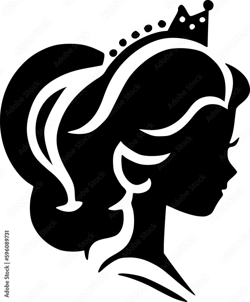 Princess - Minimalist and Flat Logo - Vector illustration Princess - Minimalist and Flat Logo - Vector illustration