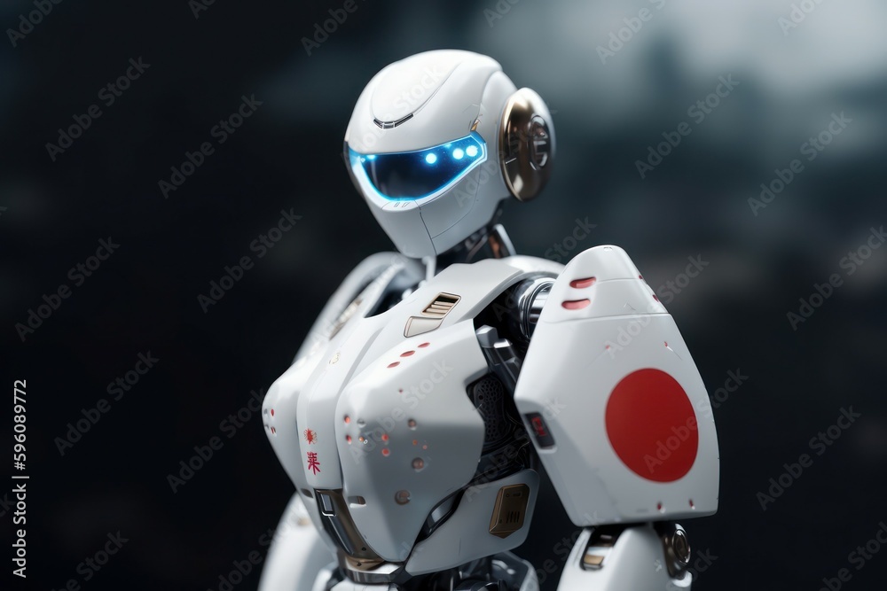 Robot made in Japan. Modern technology concept. AI generated, human