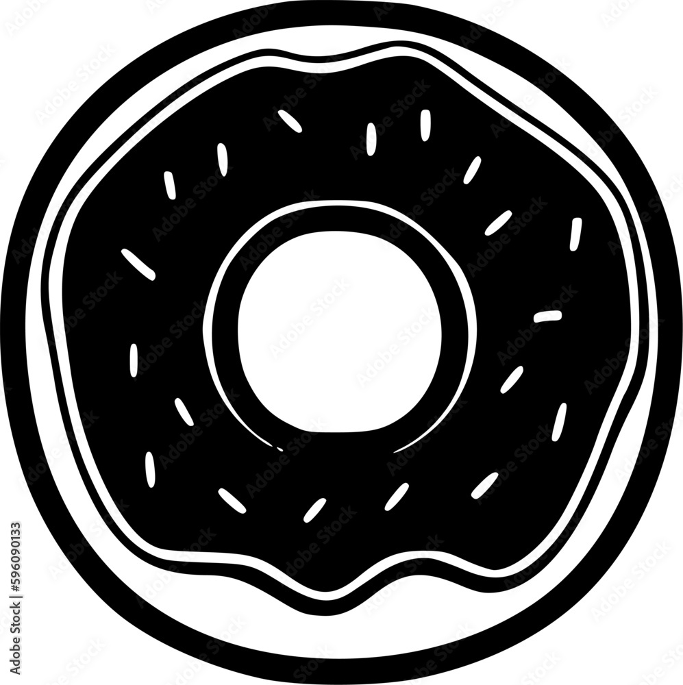Donut - Minimalist and Flat Logo - Vector illustration Donut - Minimalist and Flat Logo - Vector illustration