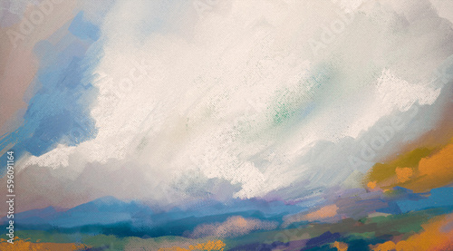 Modern, Vibrant, Spirited, Colorful Landscape/Cloudscape - Sunset Sunrise - Digital Painting, Illustration, Art, Artwork, Background, Backdrop, or Wallpaper © DLP INSPIRATIONS