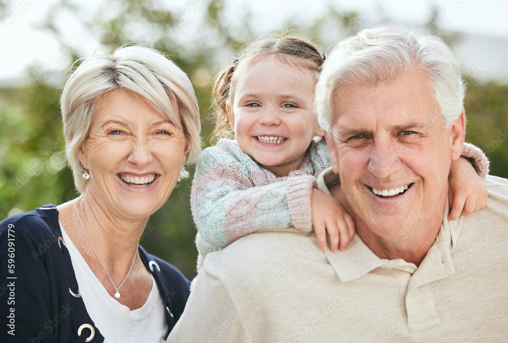 The only thing better than being a parent is being a grandparent. a senior couple spending time outdoors with their granddaughter. The only thing better than being a parent is being a grandparent. a senior couple spending time outdoors with their granddaughter.