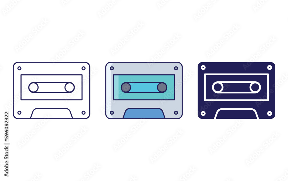Obraz premium Cassette vector icon