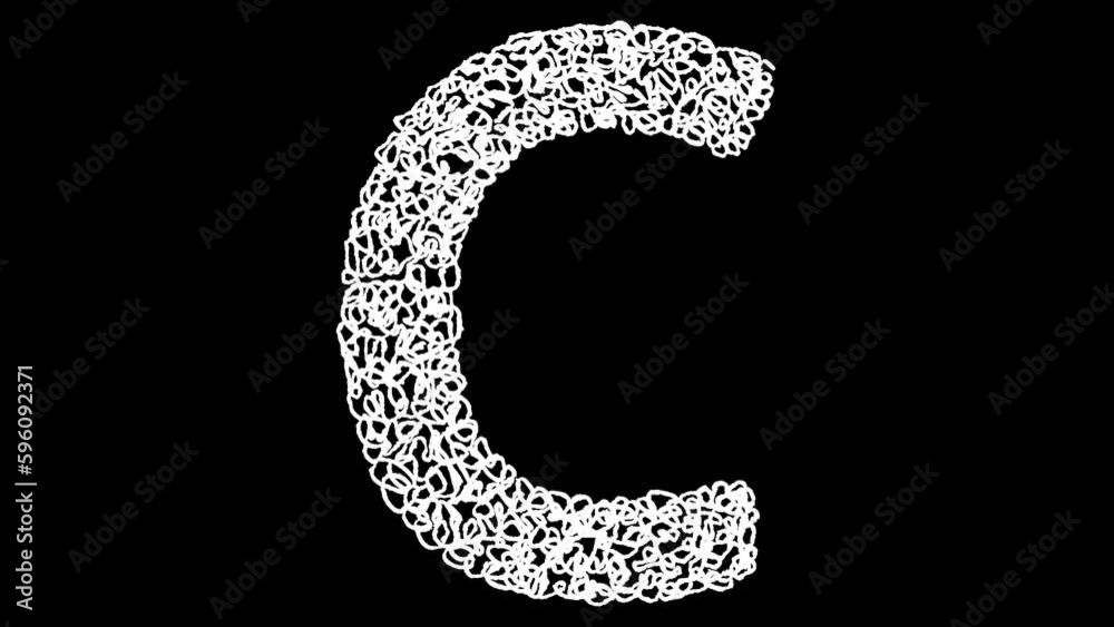 Wiggling Alphabet Letter C Scribble Drawing Wiggling Alphabet Letter C Scribble Drawing