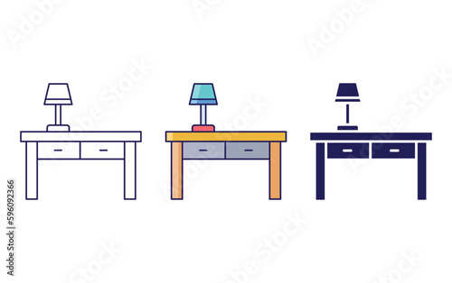 Desk vector icon